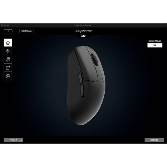 Keychron m2 wireless gaming muis (zwart)