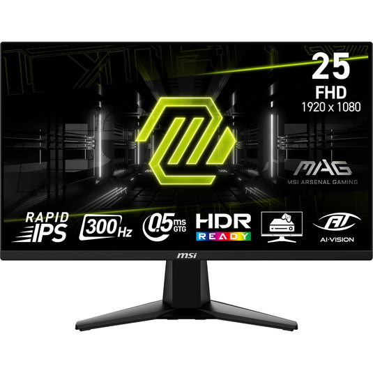 Msi mag 255xf 24.5 gaming monitor (zwart, 2x hdmi, displayport, 300 hz)