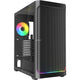 Sharkoon ak4w rgb strip midi tower behuizing (zwart | 2x usb-a | 1x usb-c | rgb | tempered glass)