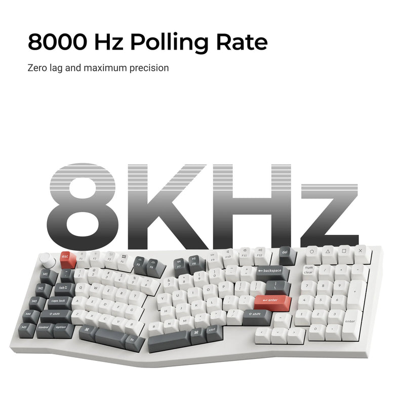 Load image into Gallery viewer, Keychron q13 ultra-m1 8k wireless custom mechanical keyboard (zwart, us lay-out (qwerty), silk pom red, 96%, rgb, hot swap, 8k, 2.4 ghz | bluetooth 5.2 | usb-c)
