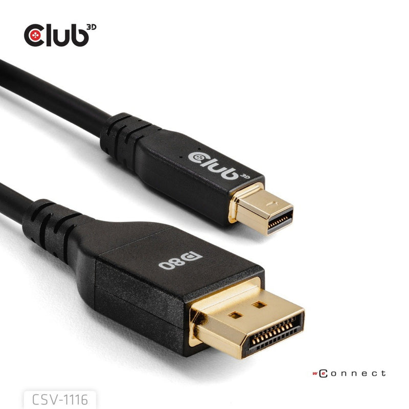 Chargez l'image dans la visionneuse de la galerie, Club 3d minidisplayport naar displayport dp80 bidirectioneel adapter (zwart, 1 meter, vesa-gecertificeerd)
