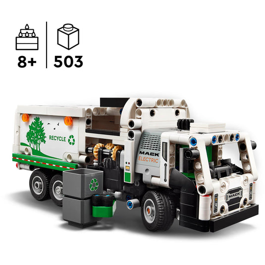Lego technic - mack lr electric vuilniswagen constructiespeelgoed (42167)