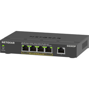Netgear 5-port poe+ gigabit ethernet soho unmanaged switch (gs305p) (zwart)