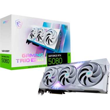 Msi geforce rtx 5080 16g gaming trio oc white grafische kaart (wit, 3x displayport, 1x hdmi)