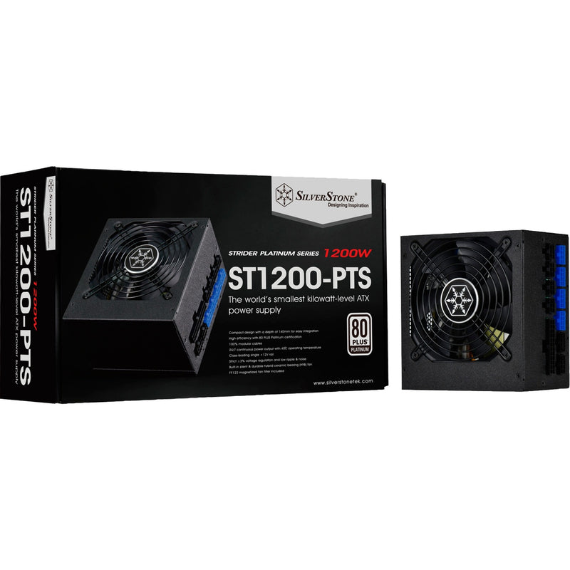 Load image into Gallery viewer, Silverstone sst-st1200-pts modulaire 1200 watt voeding (zwart, 8x pcie)
