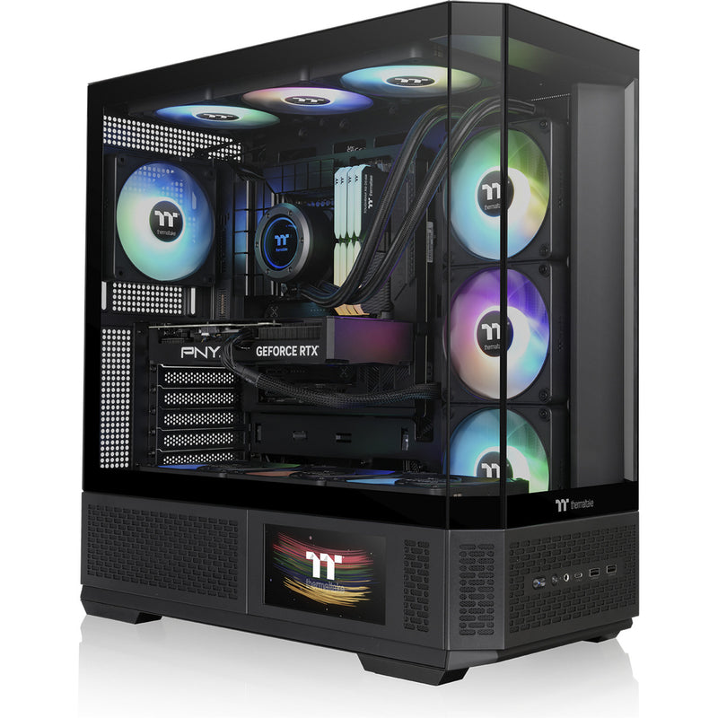 Load image into Gallery viewer, Thermaltake view 370 tg argb midi tower behuizing (zwart | 2x usb-a | 1x usb-c | rgb | tempered glass)
