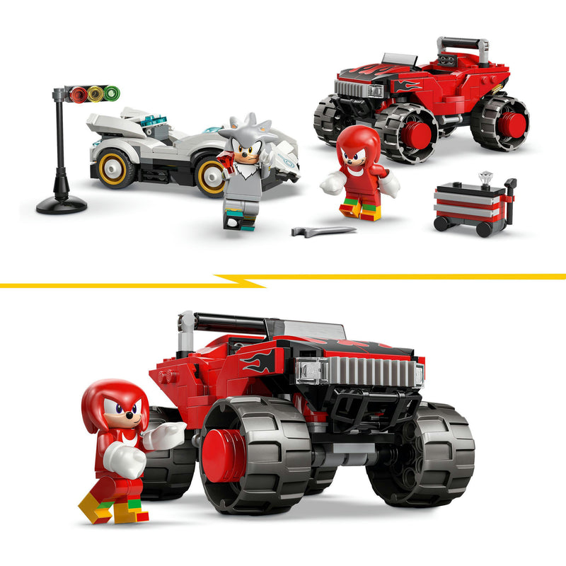 Load image into Gallery viewer, Lego sonic the hedgehog 77118 silvers auto vs. knuckles' monstertruck
