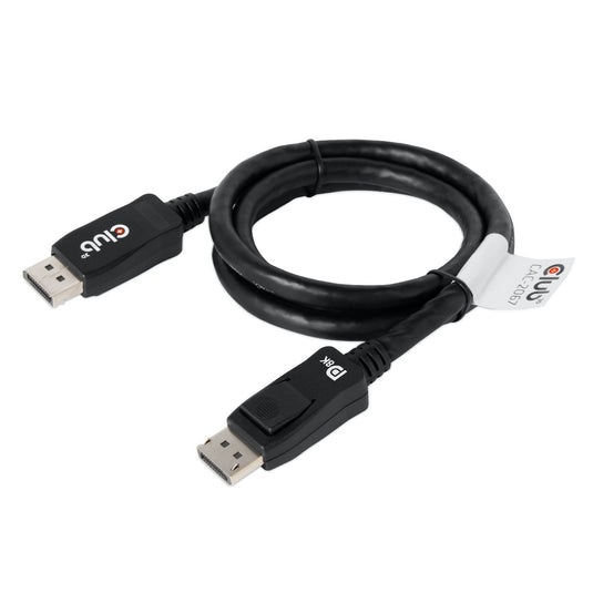 Club 3d displayport 1.4 hbr3 kabel (zwart, 1 meter, 8k)
