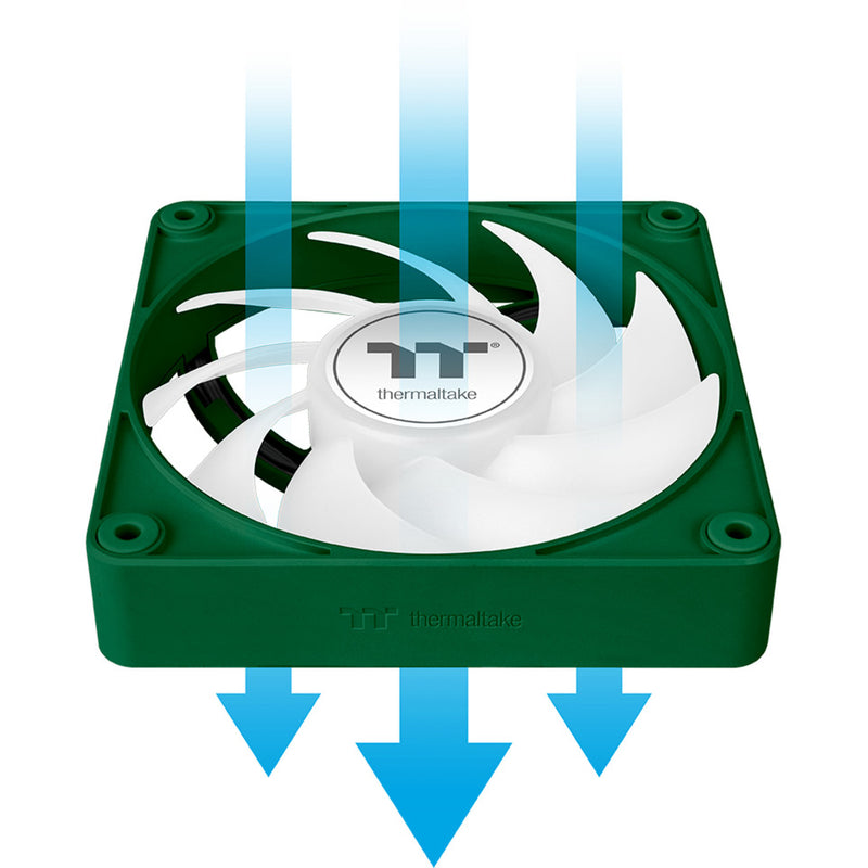 Load image into Gallery viewer, Thermaltake ct120 ex argb sync pc cooling fan racing green (3-fan pack) case fans (groen, 3 stuks, 120 x 120 x 25 mm, pwm)
