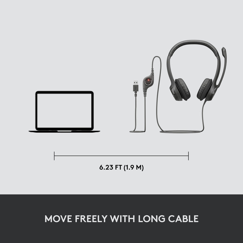 Afbeelding laden in galerijviewer, Logitech usb headset h390 on-ear (zwart, retail)
