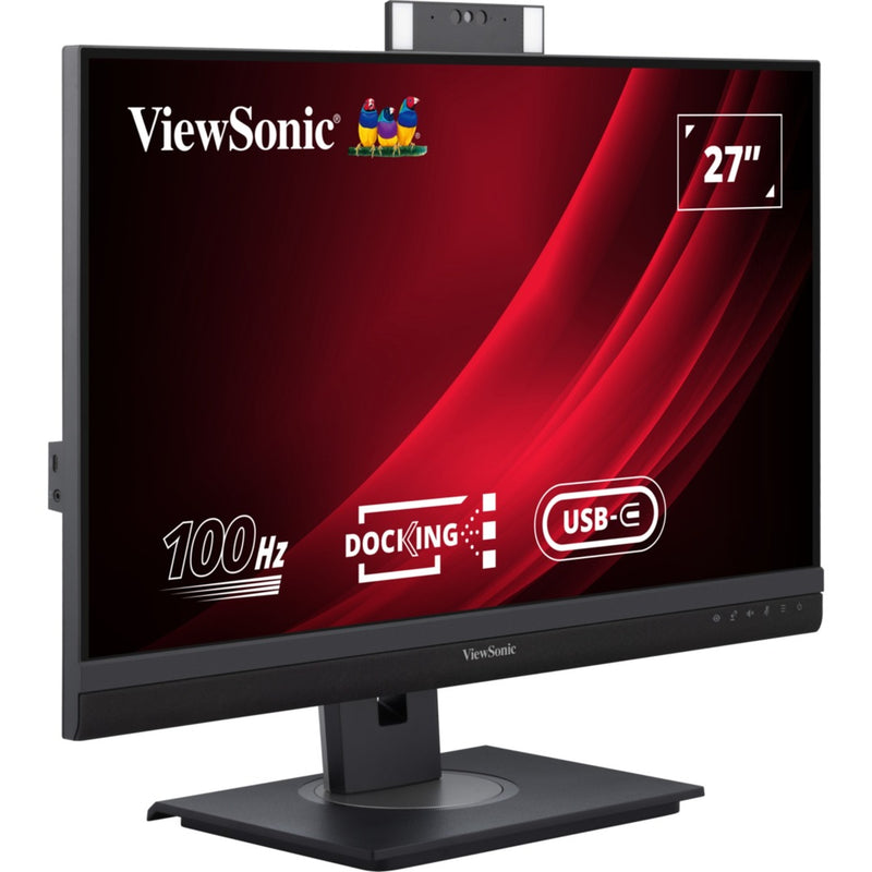 Load image into Gallery viewer, Viewsonic video conferencing docking monitor vg2757v-2k 27 (zwart (mat) grijs, 1x hdmi, 1x displayport, usb-a, usb-c, audio)
