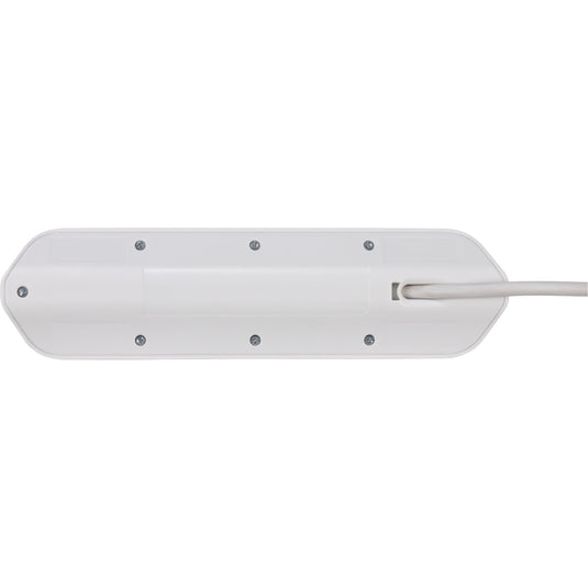 Brennenstuhl estilo hoekstekkerdoos 4-voudig stekkerdoos (wit roestvrij staal, 2x usb)