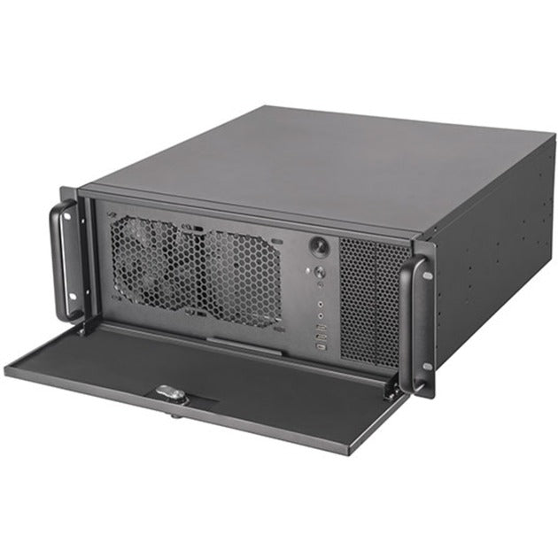 Load image into Gallery viewer, Silverstone rm42-502 rack behuizing (zwart | 2x usb-a 3.2 (5 gbit s) | 1x usb-c 3.2 (5 gbit s) | 2x audio)

