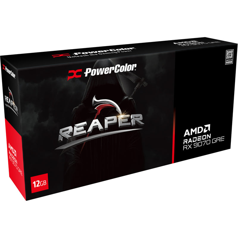 Afbeelding laden in galerijviewer, Powercolor radeon rx 9070 gre reaper 12gb gddr6 grafische kaart (zwart, rdna4, 3x displayport, 1x hdmi 2.1)
