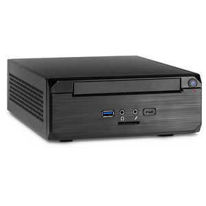 Inter-tech itx mw-02 ii htpc behuizing (zwart | 1x usb-a | 1x usb-c)