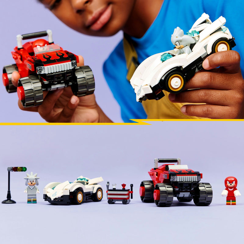 Load image into Gallery viewer, Lego sonic the hedgehog 77118 silvers auto vs. knuckles' monstertruck
