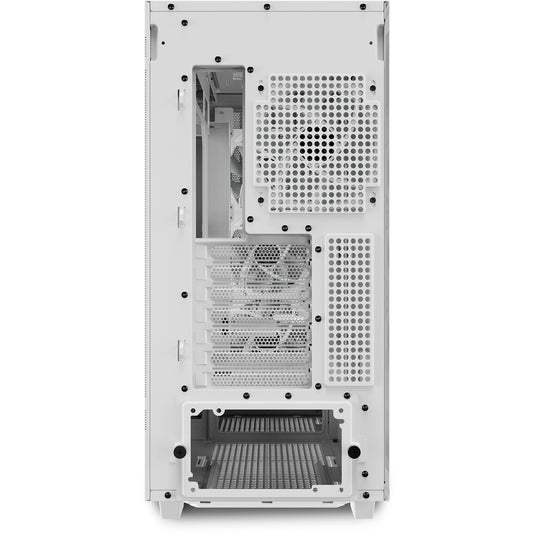 Sharkoon rebel c70g rgb midi tower behuizing (wit houtkleur | 2x usb-a | 1x usb-c | rgb | tempered glass)