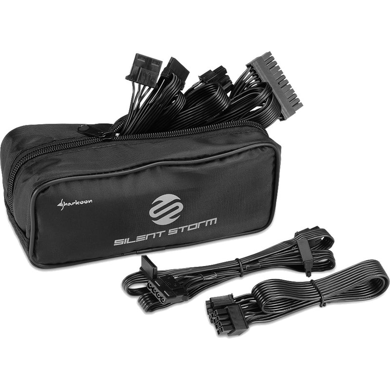 Load image into Gallery viewer, Sharkoon silentstorm sfx 500 gold modulaire 500 watt voeding (zwart, 2x pcie)
