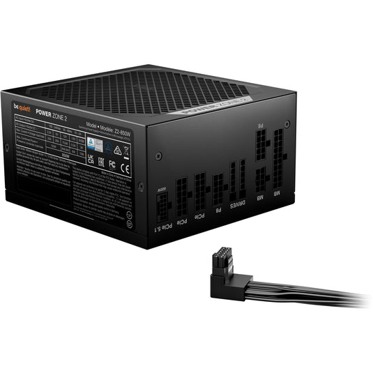 Be quiet! power zone 2 modulaire 850 watt voeding (zwart, 1x 12v-2x6, 3x pcie)