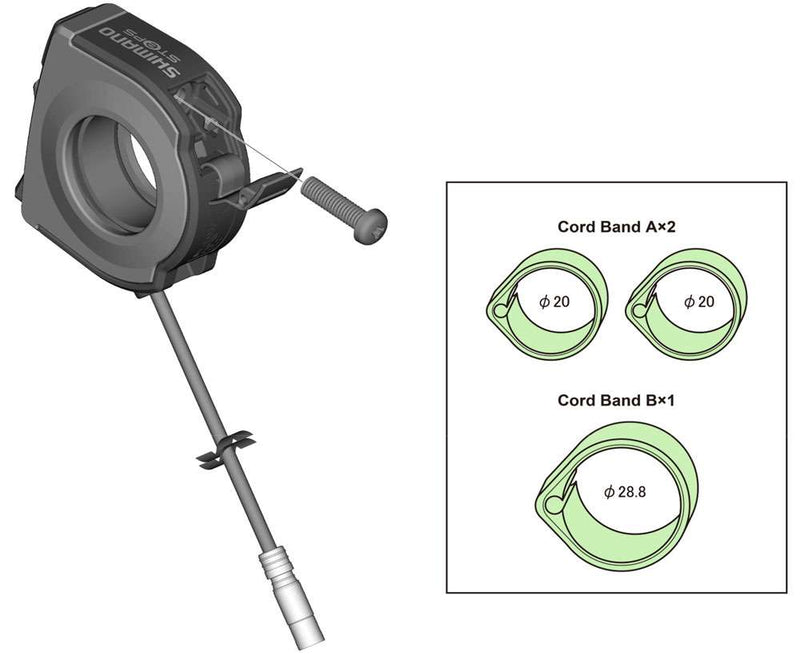 Load image into Gallery viewer, Shimano sw-e6000 steps di2 cord band unit set

