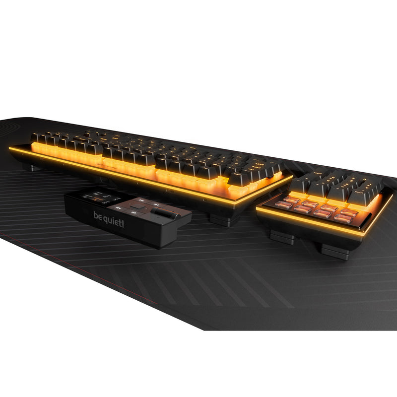 Afbeelding laden in galerijviewer, Be quiet! dark mount silent tactile rgb mechanisch gaming toetsenbord (zwart, us lay-out (qwerty), silent tactile, 100%, argb, pbt double-shot keycaps, media dock)
