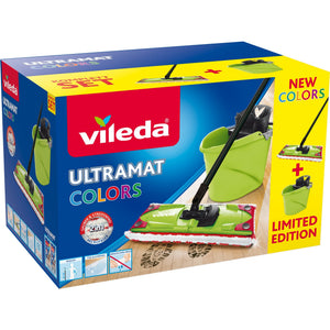Vileda ultramat colors 2in1 complete set vloerwisser (groen zwart)