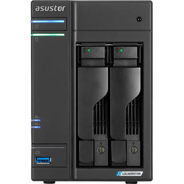 Asustor lockerstor 2 as6702t nas (zwart, 2x lan, hdmi, usb)