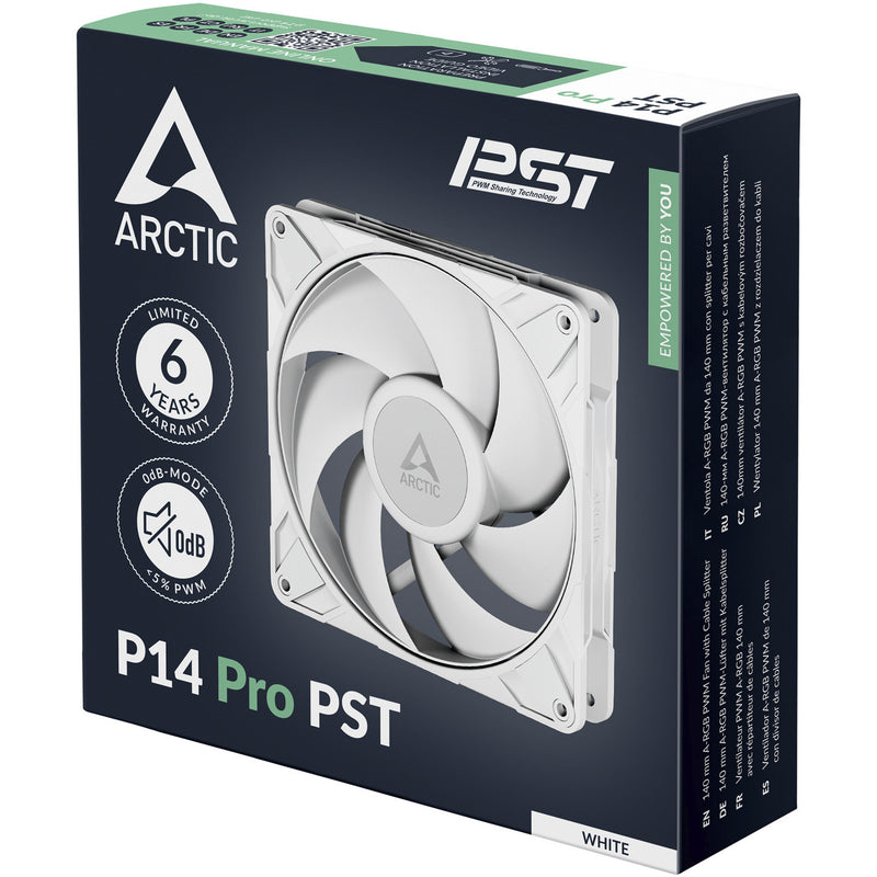 Load image into Gallery viewer, Arctic p14 pro pst rgb case fan (wit, 140 x 140 x 27 mm, pwm)
