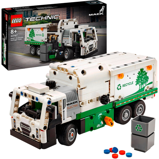 Lego technic - mack lr electric vuilniswagen constructiespeelgoed (42167)
