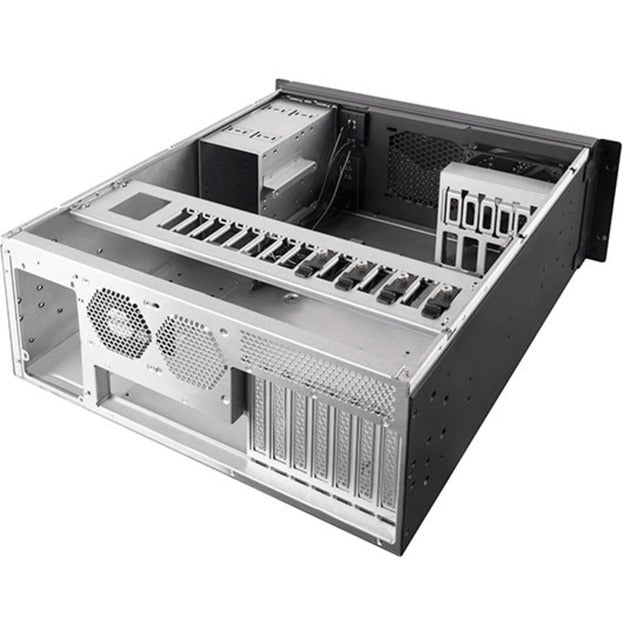 Load image into Gallery viewer, Silverstone rm42-502 rack behuizing (zwart | 2x usb-a 3.2 (5 gbit s) | 1x usb-c 3.2 (5 gbit s) | 2x audio)
