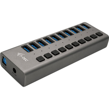 I-tec usb 3.0 charging hub 10 port + power adapter usb-hub (zwart)