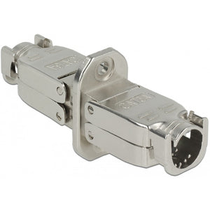 Delock koppeling voor netwerkkabel cat.6a stp (zilver)