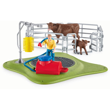 Schleich farm world - koe wasstation speelfiguur