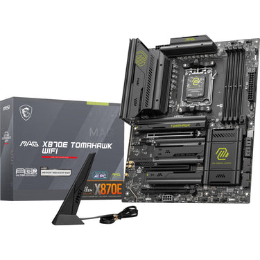 Msi mag x870e tomahawk wifi socket am5 moederbord (zwart, 5gb-lan, wi-fi 7, bt, sound, atx)