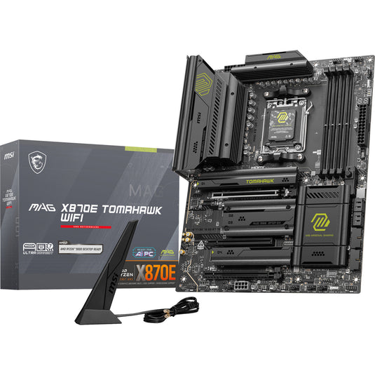 Msi mag x870e tomahawk wifi socket am5 moederbord (zwart, 5gb-lan, wi-fi 7, bt, sound, atx)