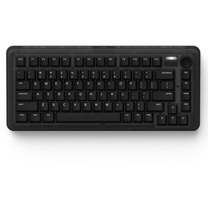 Iqunix zx75 dark side wireless mechanical keyboard (zwart, us lay-out (qwerty), gateron red, 75%, rgb leds, hot-swappable, double-shot pbt, 2.4ghz | bluetooth 5.1 | usb-c)