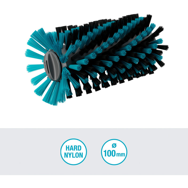 Load image into Gallery viewer, Gardena aquabrush medium rolborstel, voor accu-multireinigers wasborstel (grijs turquoise, 14849-20)
