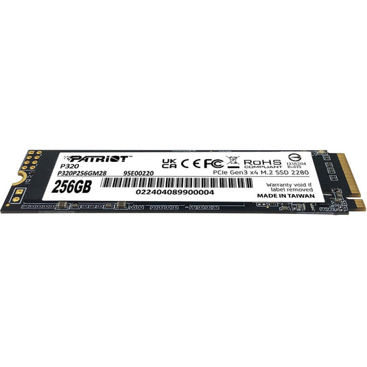 Patriot p320 256gb ssd (pcie 3.0 x4, nvme 1.3, m.2 2280)
