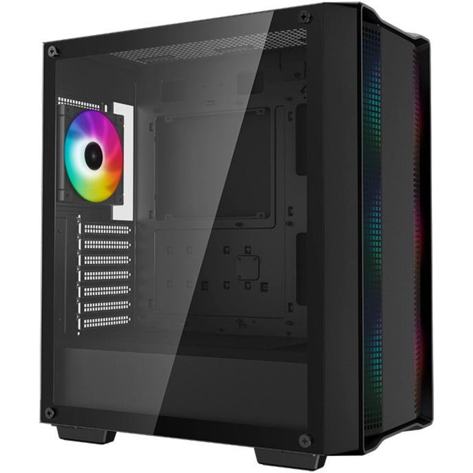 Load image into Gallery viewer, Deepcool cc560 argb v2 midi tower behuizing (zwart | 2x usb-a | rgb | tempered glass)
