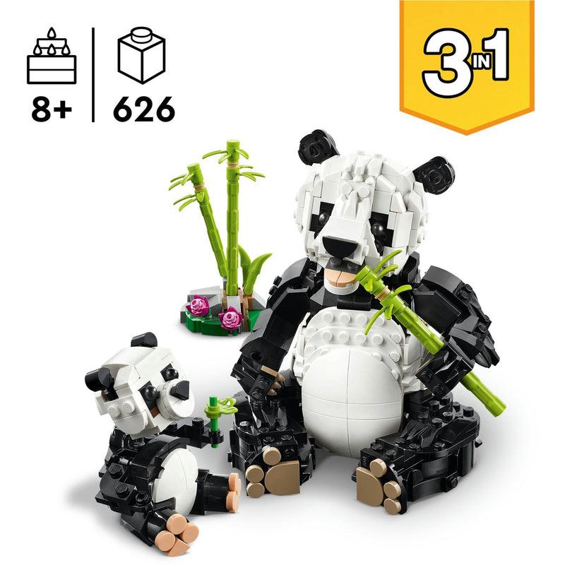 Afbeelding laden in galerijviewer, Lego creator 3in1 wilde dieren: pandafamilie - 31165
