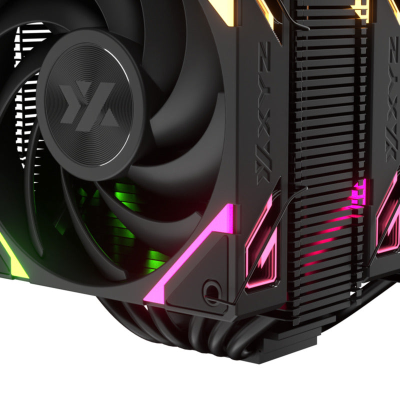 Afbeelding laden in galerijviewer, Xyz pc gear thermax 6 duo rgb cpu-koeler (zwart, argb, pwm)
