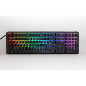 Ducky one 3 classic, toetsenbord (zwart wit, us lay-out, cherry mx red, rgb led, double-shot pbt, hot-swappable, quack mechanics)