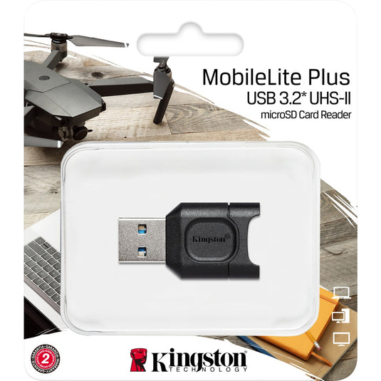 Kingston mobilelite plus microsd reader kaartlezer (zwart)