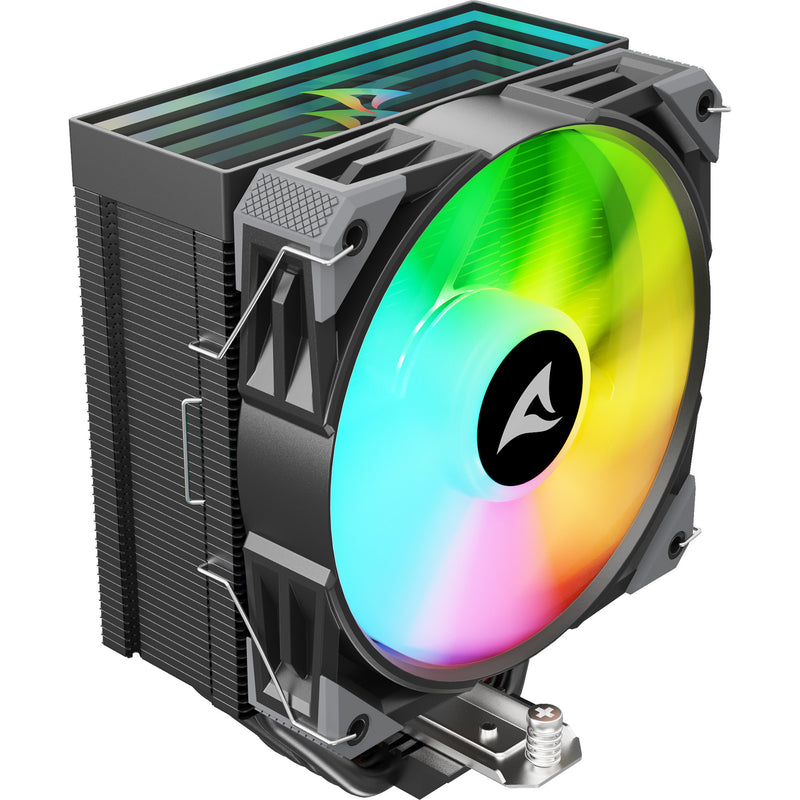 Load image into Gallery viewer, Sharkoon a50 rgb cpu-koeler (zwart, 4-pins pwm fan-connector)
