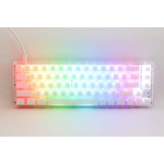 Ducky one 3 sf aura white, toetsenbord (wit, us lay-out, cherry mx brown, 65%, abs double shot, hot swap)