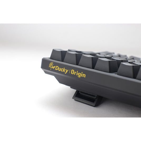 Ducky origin phantom black, toetsenbord (zwart, us lay-out, cherry mx red, hot swap, pbt double-shot keycaps)