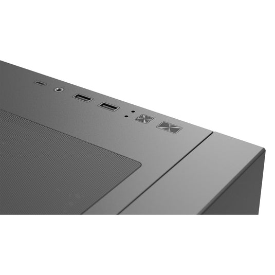 Aerocool b502a midi tower behuizing (zwart | 2x usb-a | 1x usb-c | rgb)
