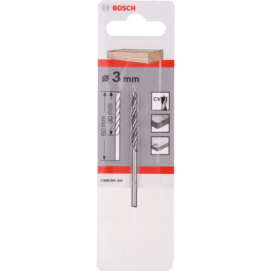 Bosch houtspiraalboor standaard 3mm boren (werklengte 33mm)