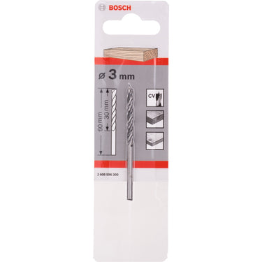 Bosch houtspiraalboor standaard 3mm boren (werklengte 33mm)