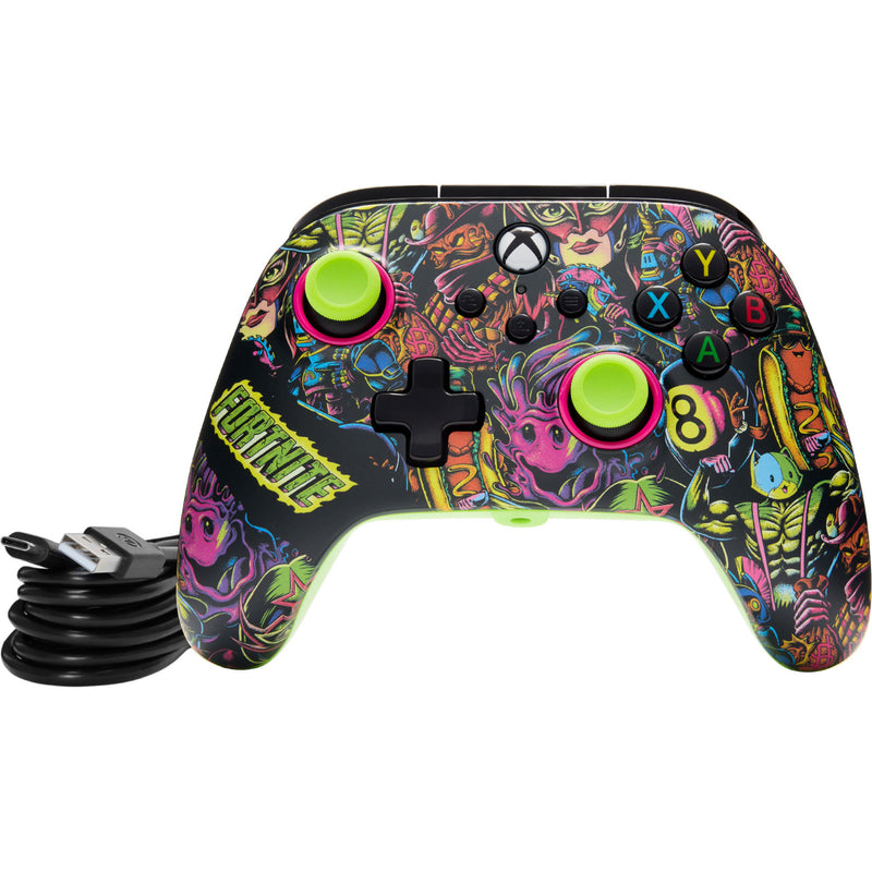 Afbeelding laden in galerijviewer, Powera advantage controller met kabel voor de xbox series x|s - fortnite: glow (neongroen, xbox series x|s, xbox one, pc)
